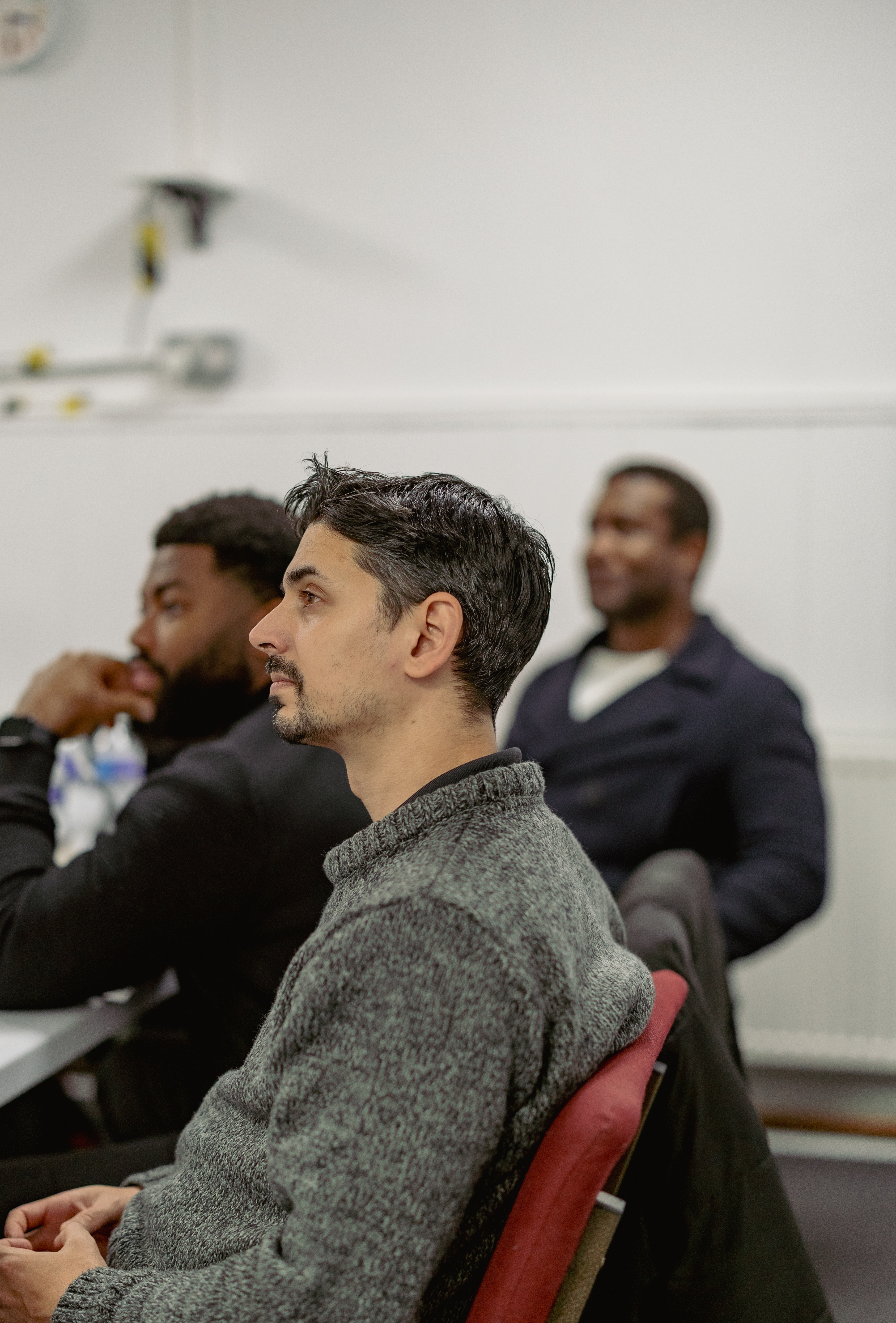 Expository Preaching student in class asking his professor a question